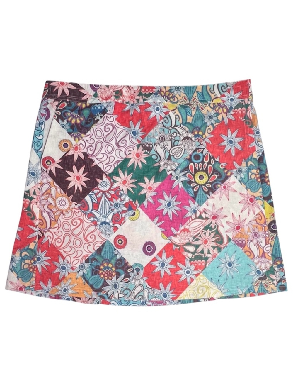 RipSkirt Hawaii Wrap Skirt Patchwork Floral Multicolor Beach Boho